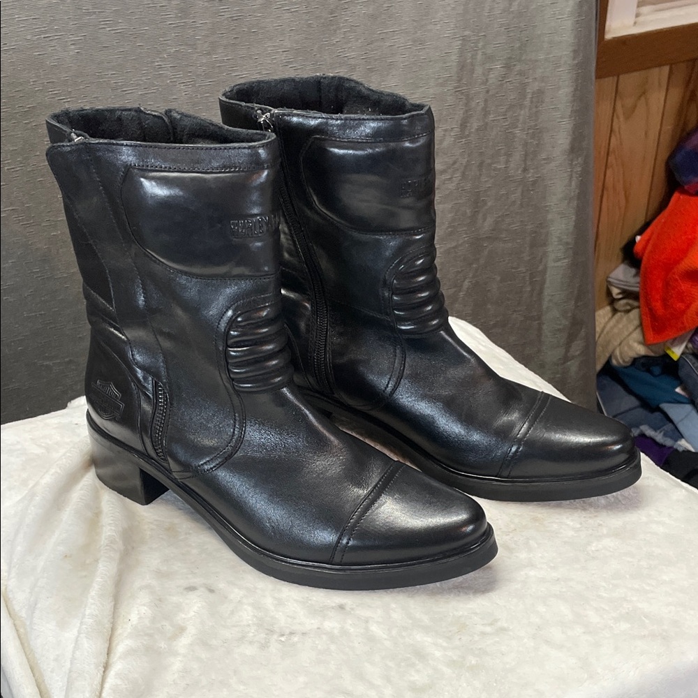 Harley-Davidson Men's Shiny‎ Black Boots